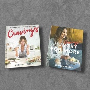 Chrissy Teigen Cravings & Hungry For More 2pc Cookbook Set
